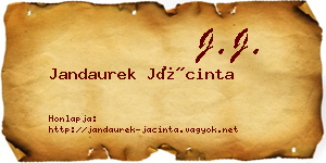 Jandaurek Jácinta névjegykártya